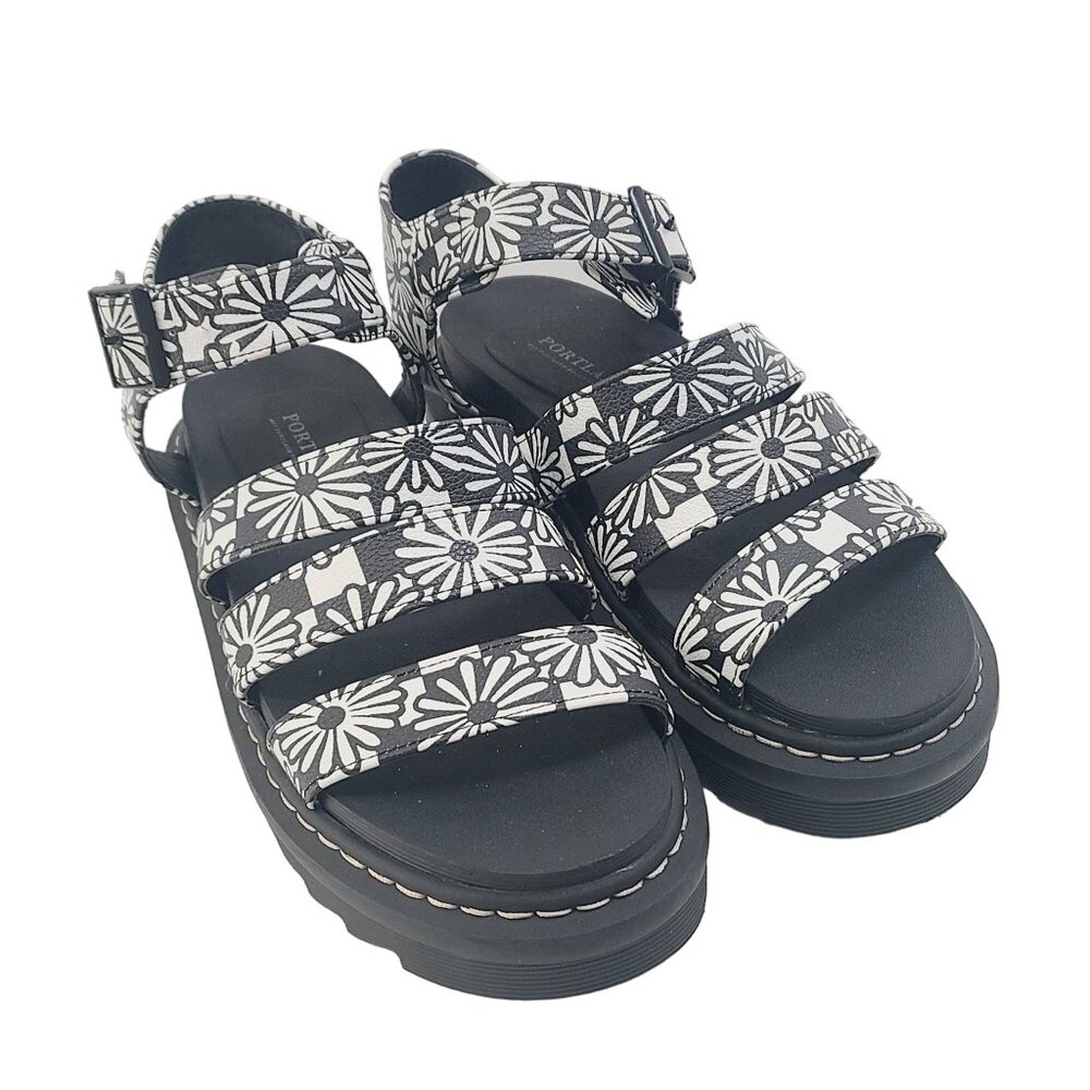 Portland Boot Company Women's Casual Dolly Chunky Sandals Black 7.5